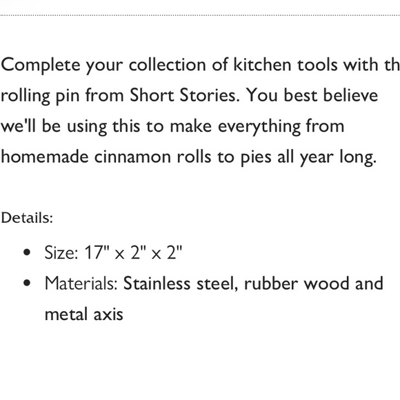 Short Stories Rolling Pin NWT - Picture 2 of 6